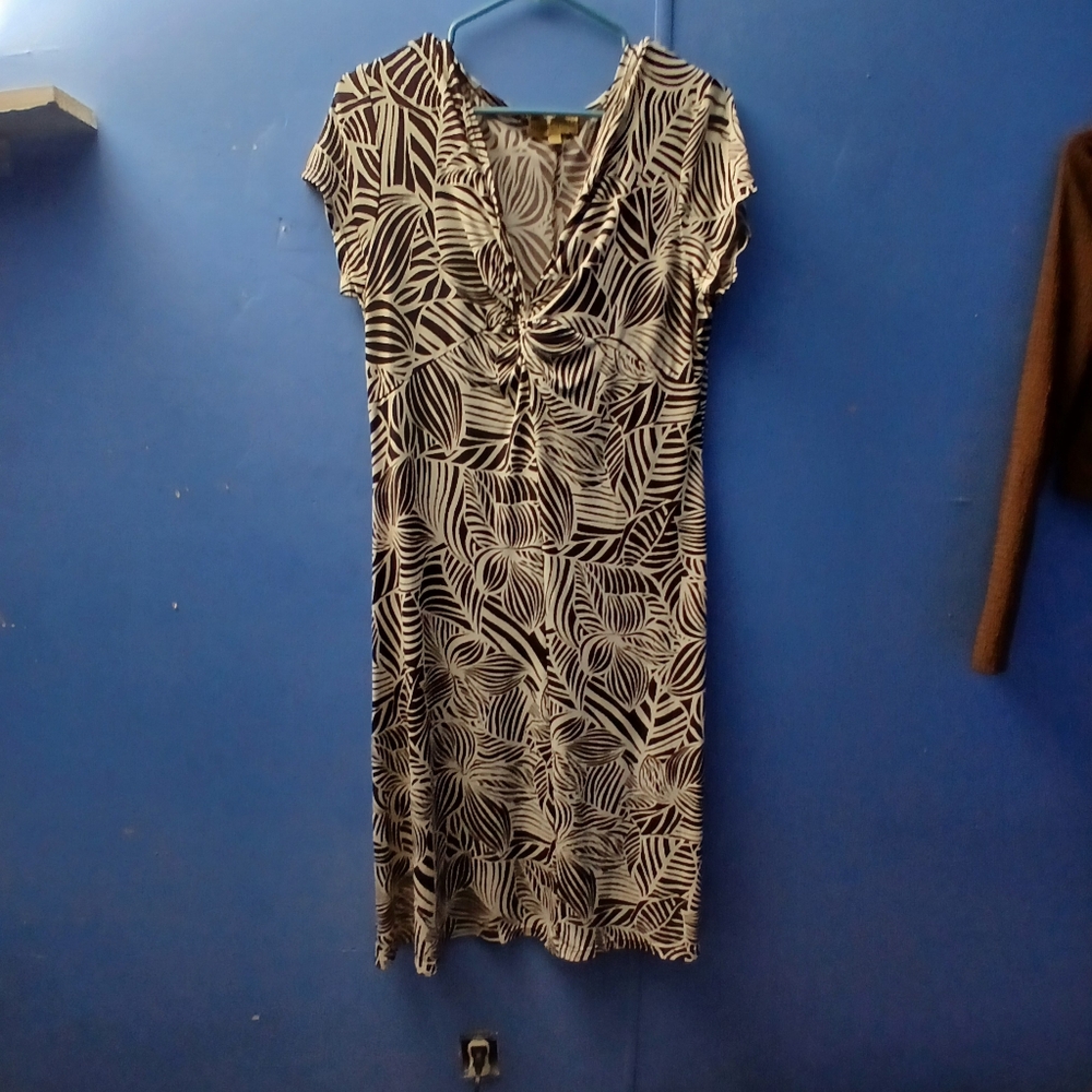 Notations Black and Cream  Midi Sundress